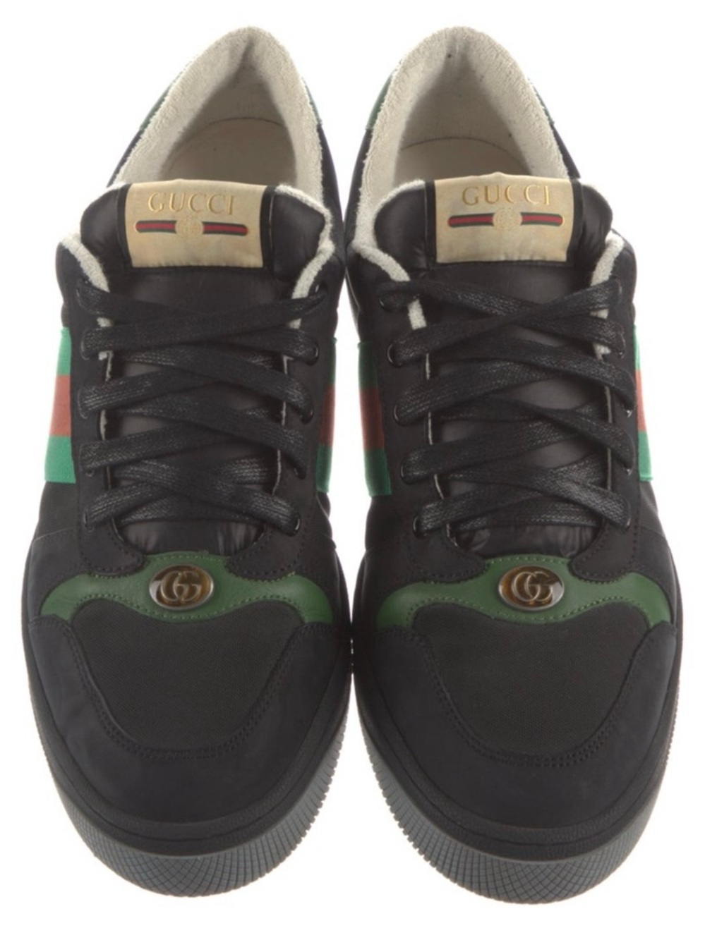 Gucci Web Accent Black Screener Sneakers